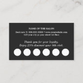 モダンエレガント白黒サロン ロイヤリティカード (裏面)