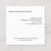 モダンエレガント白黒バラ円美しい ロイヤリティカード (裏面)