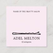 モダンエレガント白黒ヘアピンサロン ロイヤリティカード (正面)