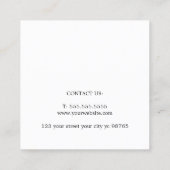 モダンエレガント白黒ヘアピンサロン ロイヤリティカード (裏面)