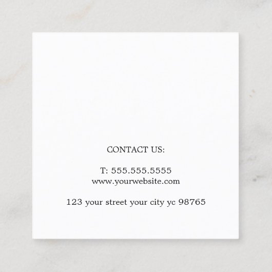 モダンエレガント白黒ヘアピンサロン ロイヤリティカード (裏面)