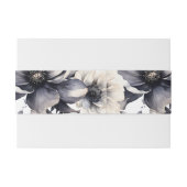 モダンエレガント白黒結婚フローラ 招待状ベリーバンド (裏面例)