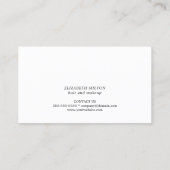 モダンエレガント白黒美しいアポイントメントカード 予約カード (裏面)