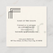 モダンエレガント白黒美しい割引カード 割引カード (裏面)