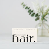 モダンエレガント白黒美しい割引カード 割引カード (スタンド正面)