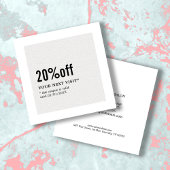 モダンエレガント白黒美しい 割引カード