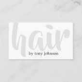 モダンエレガント白黒美容師 名刺 (正面)