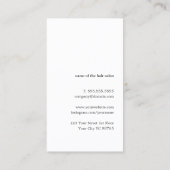 モダンエレガント白黒美容師 名刺 (裏面)