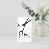 モダンエレガント白黒美容師 名刺 (スタンド正面)
