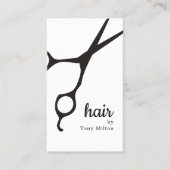 モダンエレガント白黒美容師 名刺 (正面)