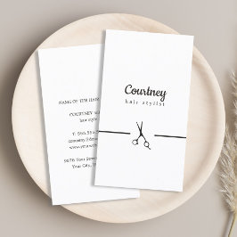 モダンエレガント白黒美容師 名刺