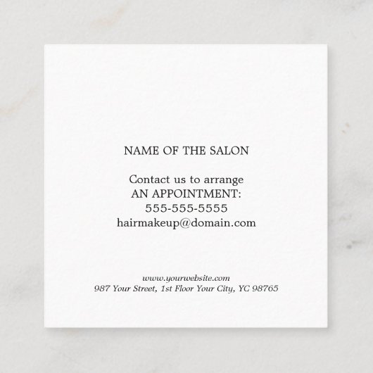 モダンエレガント白黒金ゴールド美しい 割引カード (裏面)