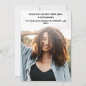 モダンエレガント白黒4枚写真卒業 案内状 (裏面)