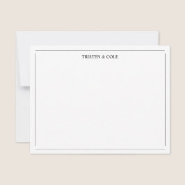 モダンエレガント白黒 ノートカード