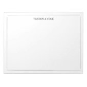 モダンエレガント白黒 ノートパッド (正面)