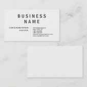 モダンエレガント白黒 名刺 (正面/裏面)