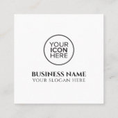 モダンエレガント白黒QRコードSNS スクエア名刺 (裏面)