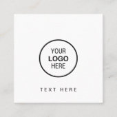 モダンエレガント白黒QRコードSNS スクエア名刺 (裏面)