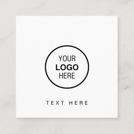 モダンエレガント白黒QRコードSNS スクエア名刺 (裏面)