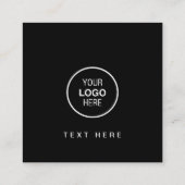 モダンエレガント白黒QRコードSNS スクエア名刺 (裏面)