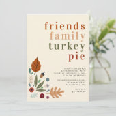 モダンエレガント秋秋の感謝祭パーティー 招待状 (スタンド正面)