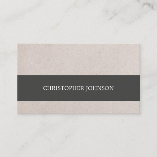 モダンエレガント紙グレーストライプコンサルタント 名刺 (正面)