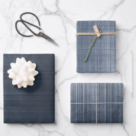 モダンエレガント素朴ストライプの抽象芸術 ラッピングペーパーシート