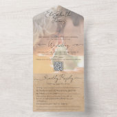 モダンエレガント素朴写真結婚の オールインワン招待状 (内側)