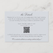 モダンエレガント素朴野結婚花詳細 エンクロージャーカード (正面)