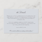 モダンエレガント素朴野結婚花詳細 エンクロージャーカード (正面)