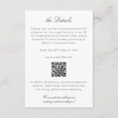 モダンエレガント素朴野結婚花詳細 エンクロージャーカード (正面)