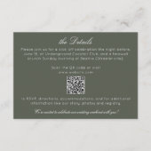 モダンエレガント素朴野結婚花詳細 エンクロージャーカード (正面)