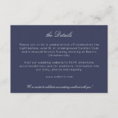 モダンエレガント素朴野結婚花詳細 エンクロージャーカード (正面)