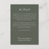 モダンエレガント素朴野結婚花詳細 エンクロージャーカード (正面)