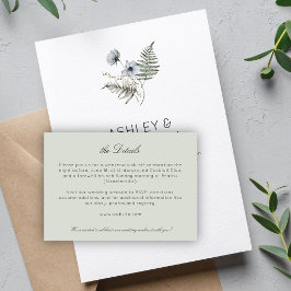 モダンエレガント素朴野結婚花詳細 エンクロージャーカード