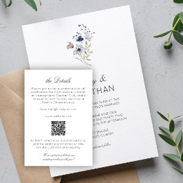 モダンエレガント素朴野結婚花詳細 エンクロージャーカード