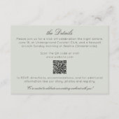 モダンエレガント素朴野結婚花詳細 エンクロージャーカード (正面)