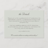 モダンエレガント素朴野結婚花詳細 エンクロージャーカード (正面)