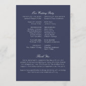 モダンエレガント素朴野結婚花 プログラム (裏面)