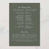 モダンエレガント素朴野結婚花 プログラム (裏面)