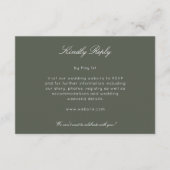 モダンエレガント素朴野結婚花 出欠カード (正面)