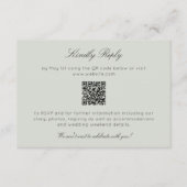 モダンエレガント素朴野結婚花 出欠カード (正面)