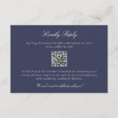 モダンエレガント素朴野結婚花 出欠カード (正面)