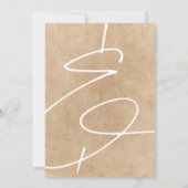 モダンエレガント素朴Script White Gray Add Photo セーブザデート (裏面)