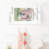 モダンエレガント結婚の写真写真へようこそ 横断幕 (インサイチュ)