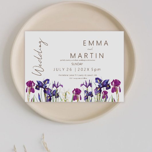 モダンエレガント結婚の花結婚の 招待状