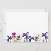 モダンエレガント結婚の花結婚の 招待状 (裏面)