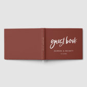 モダンエレガント結婚の ゲストブック (全面)