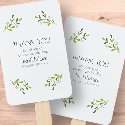 モダンエレガント結婚の。サンキュー. ハンドファン