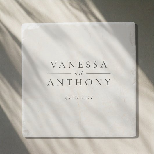 モダンエレガント結婚の ストーンコースター